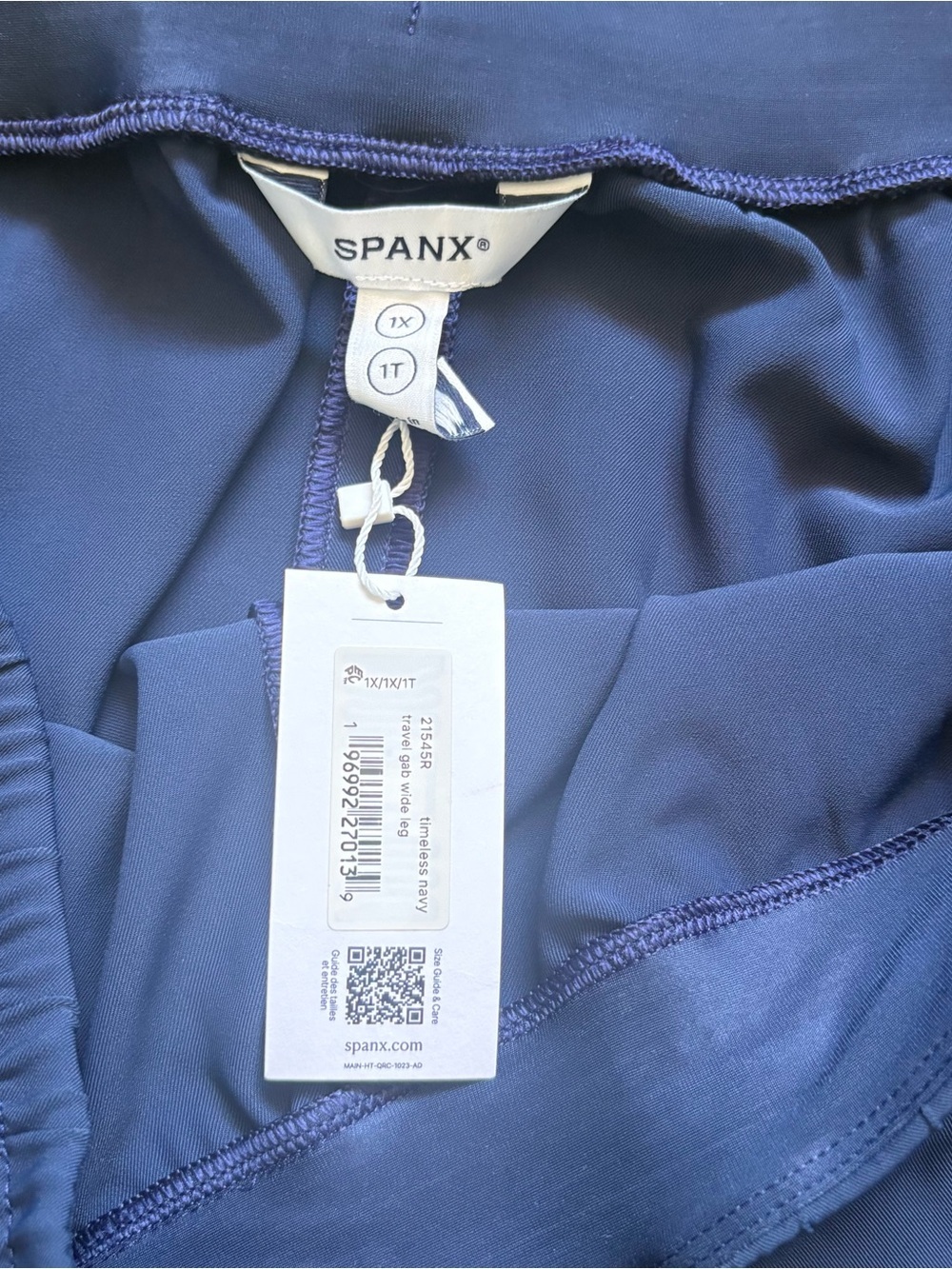 Spanx Travel Gab Wide Leg Pants Timeless Navy Blue 1X NWT - Picture 4 of 5